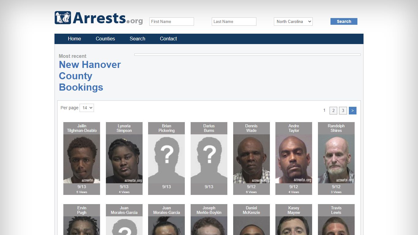 New Hanover County Arrests and Inmate Search